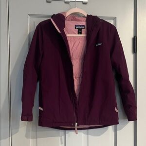Patagonia Maroon Jacket with Light Pink Interior
